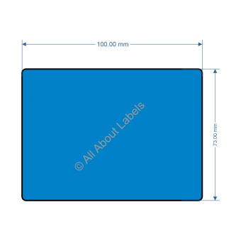 Cabinetry (82200) BLUE 100mm x 73mm Removable Labels (25mm core)