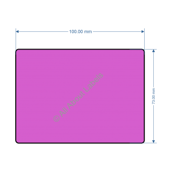 Cabinetry (82199) PURPLE 100mm x 73mm Removable Labels (25mm core)