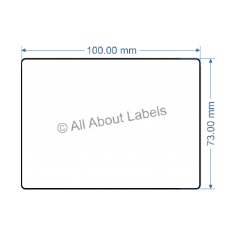 Cabinetry (81444) WOUND OUT 100mm x 73mm Removable Labels (76mm core)