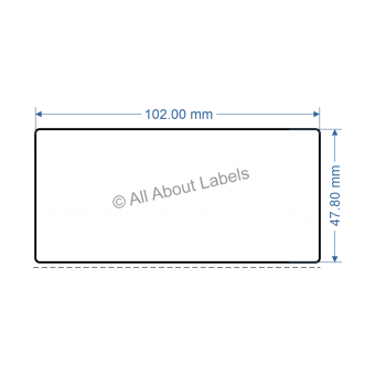 Cabinetry (81606) WOUND OUT 102mm x 48mm Removable Labels (25mm core)