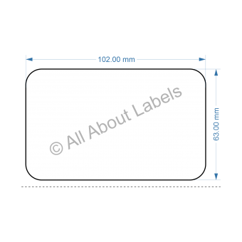 Cabinetry (81909) WOUND OUT 102mm x 63mm Removable Labels (25mm core)
