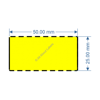 50mm x 25mm Yellow TT Data Strip - 82040