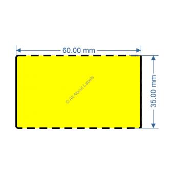 60mm x 35mm Yellow TT Data Strip - 82050
