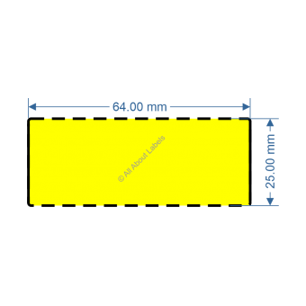 64mm x 25mm Yellow TT Data Strip - 82042