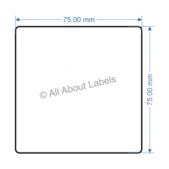 Cabinetry (81911) WOUND OUT 75mm x 75mm Removable Labels (25mm core)