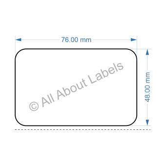 Cabinetry (81670) WOUND OUT 76mm x 48mm Removable Labels (76mm core)