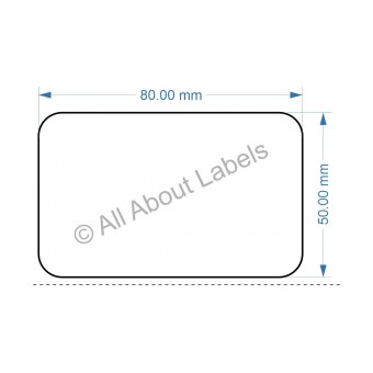 Cabinetry (81617) WOUND OUT 80mm x 50mm Removable Labels (76mm core)