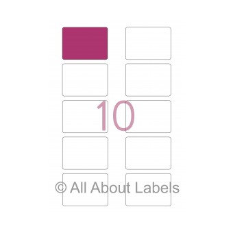 Laser Label Sheets - 70mm x 50mm - 10 per page - 90118 - Gloss Paper
