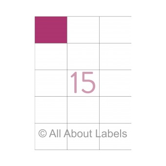 Laser Label Sheets - 70mm x 58mm - 15 per page - 90119 - Gloss Paper