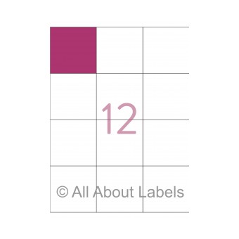 Laser Label Sheets - 70mm x 70mm - 12 per page - 90120 - Gloss Paper