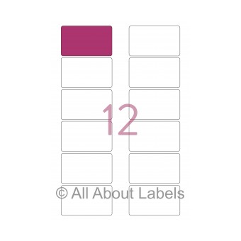 Laser Label Sheets - 76mm x 45mm - 12 per page - 90122 - Gloss Paper