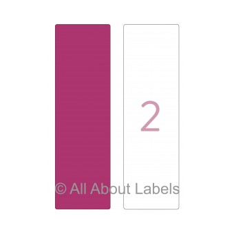 Laser Label Sheets - 85mm x 285mm - 2 per page - 90124 - Gloss Paper