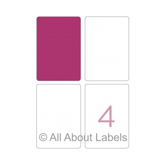 Laser Label Sheets - 96mm x 140mm - 4 per page - 90128 - Gloss Paper