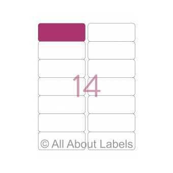 Laser Label Sheets - 98mm x 37.75mm - 14 per page - 90130