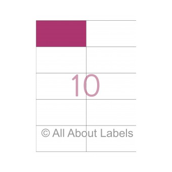 Laser Label Sheets - 105mm x 55mm - 10 per page - 90137 - Gloss Paper