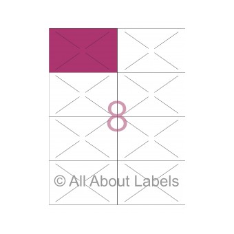 Laser Label Sheets - 105mm x 68mm - 8 per page/Security Cuts - 90138