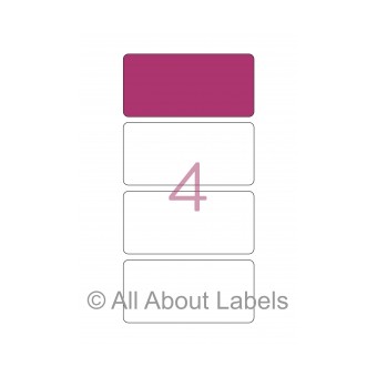 Laser Label Sheets - 125mm x 60mm - 4 per page - 90143 - Gloss Paper