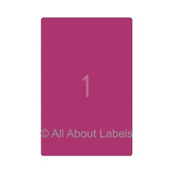 Laser Label Sheets - 190mm x 288mm - 1 per page - 90151