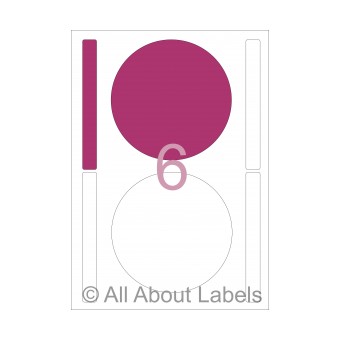 Laser Label Sheets - 128/15mm x 128/138mm - 6 per page - 90162 - Gloss Paper