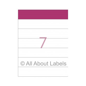 Laser Label Sheets - 210mm x 42.18mm - 7 per page - 90166 - Gloss Paper