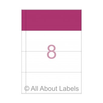 Laser Label Sheets - 15/195mm x 73mm - 8 per page - 90174 - Gloss Paper