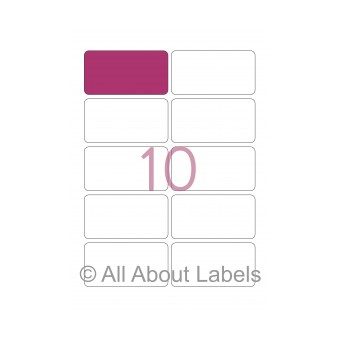 Laser Label Sheets - 89mm x 46mm - 10 per page - 90175 - Gloss Paper