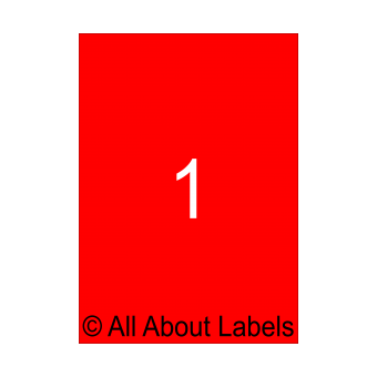 Laser Red Shipping Label Sheets - 210mm x 295mm - 1 per page - 91226-FR